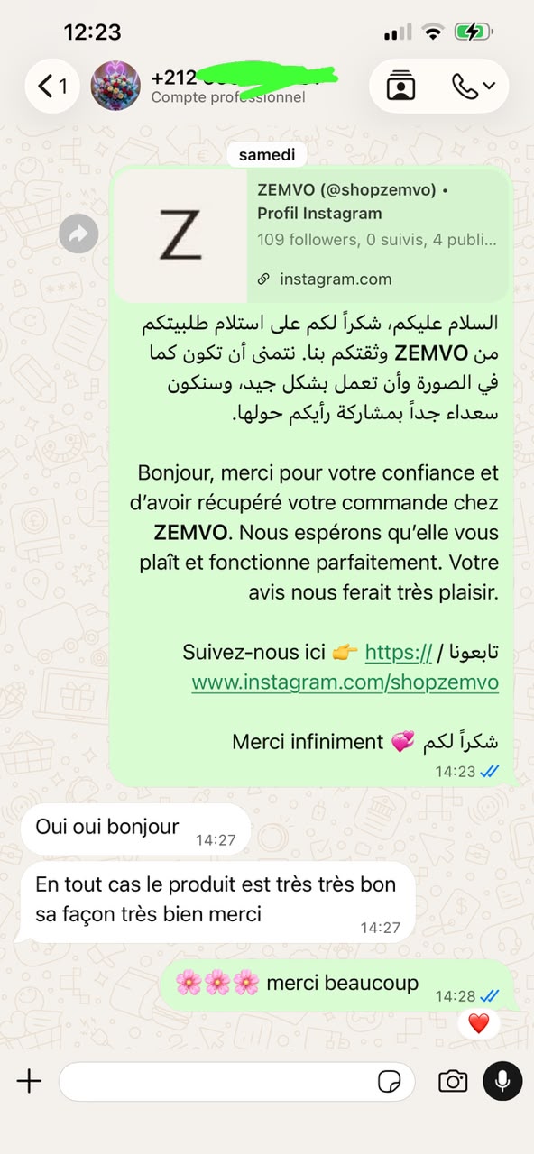 Témoignage client ZEMVO